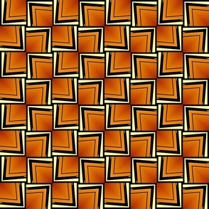 Abstract Cartoon Style Orange and Yellow Squares
