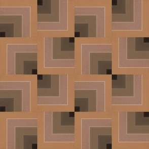 Brown Geometric Squares 