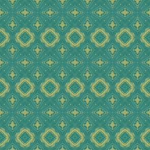 Hand-drawn Abstract design in yellow and green
