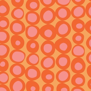 Going Dotty- Large - Orange \ Coral \ Pink