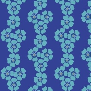 Wax Flower Stripes - Blue