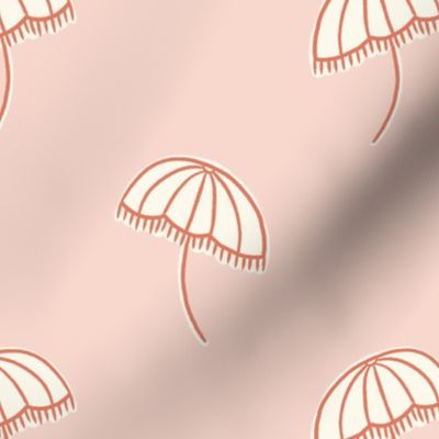 beach umbrellas - pink and red (small)