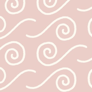 ocean waves - pink (large)
