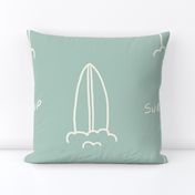 surfs up - teal (large)