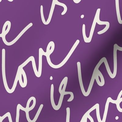 LGBTQIA+ Love is Love on Purple