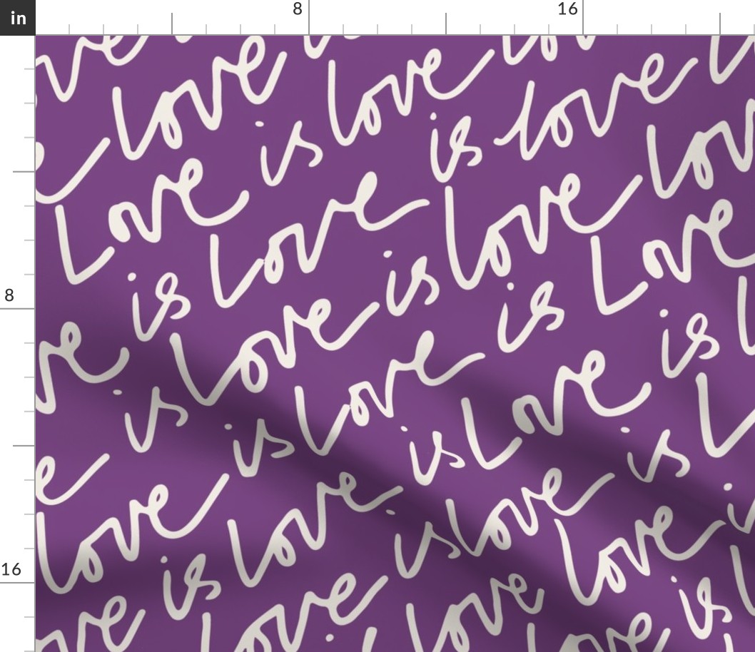 LGBTQIA+ Love is Love on Purple