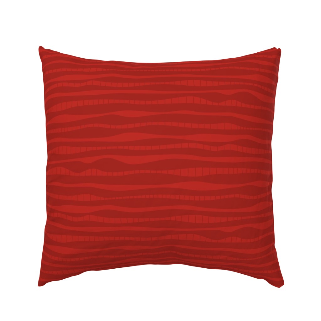 stripes waves red 12 inch