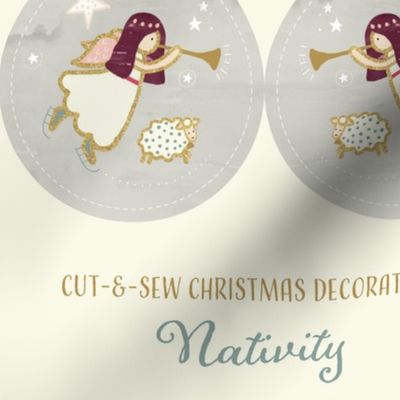 1 Yard Cut and Sew Christmas Ornaments - Nativity / 3 Sets