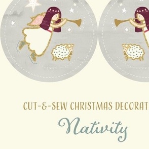 1 Yard Cut and Sew Christmas Ornaments - Nativity / 3 Sets