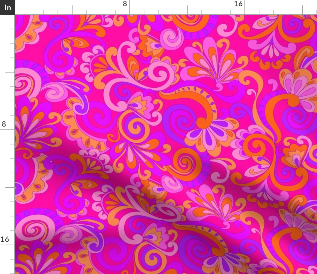 256 Groovy Swirls pink