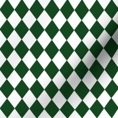  1 Inch Wide Hunter Green Modern Diamond Pattern