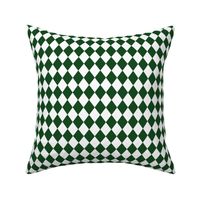  1 Inch Wide Hunter Green Modern Diamond Pattern