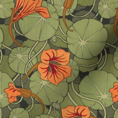 Nasturtium by Maurice Pillard Verneuil - LARGE - Art Déco Flower Design