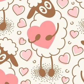 2399 Medium - lovely Valentine's sheep