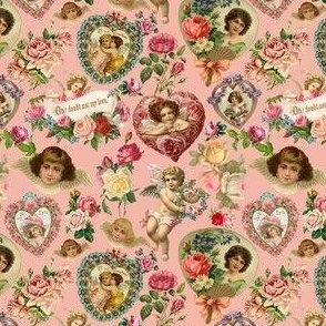 Victorian Valentines - Pink - TINY