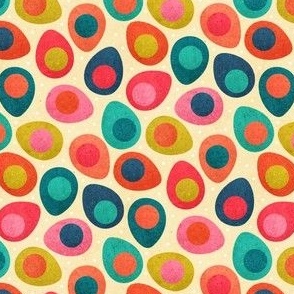Colourful Eggs | Cream Background