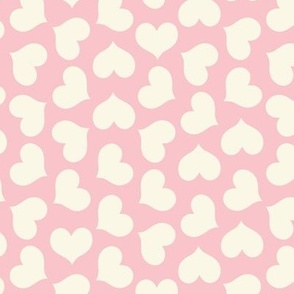 Valentine's polka dot, Polka dot turned hearts, elegant hearts on a pastel pink