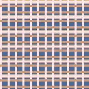 Brown and Pink Weave - Blue