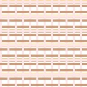 Brown and Pink Basket Weave