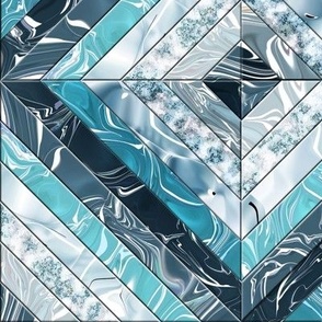 Turquoise Marble Parquet