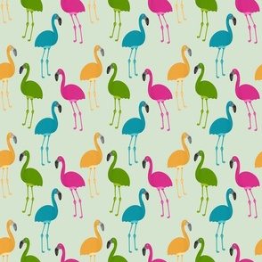 Flamingo flock lime