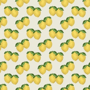 Bunch of Lemons | Ivory Background
