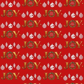 JOY! Pattern 3  Traditional Gold & Red