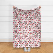 Slothy Kind Of Love Valentine's Day White Red Large Scale