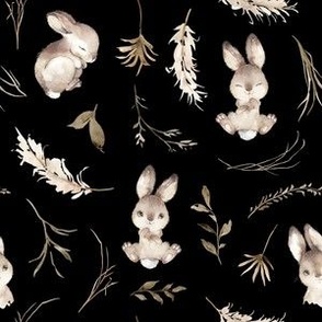Small scale baby bunnies black