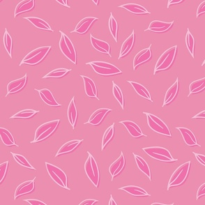 Simple leaf scatter - pink
