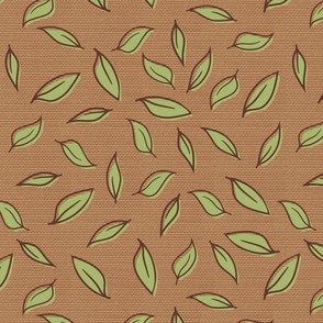 Tweedy leaf scatter - pistachio