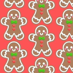 gingerbread man red