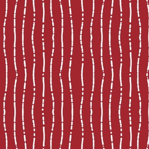  Broken Vertical Lines - Chilli Red - large