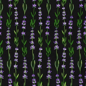 Herb home décor. Wildflowers Dark Lavender flowers. Countryside purple floral.