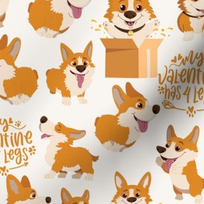 My Valentine Has Fur Legs - CORGI LOVE - 