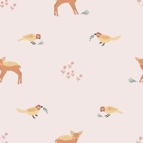 Seamless pattern bambi pink