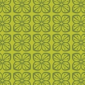 flower square  lime