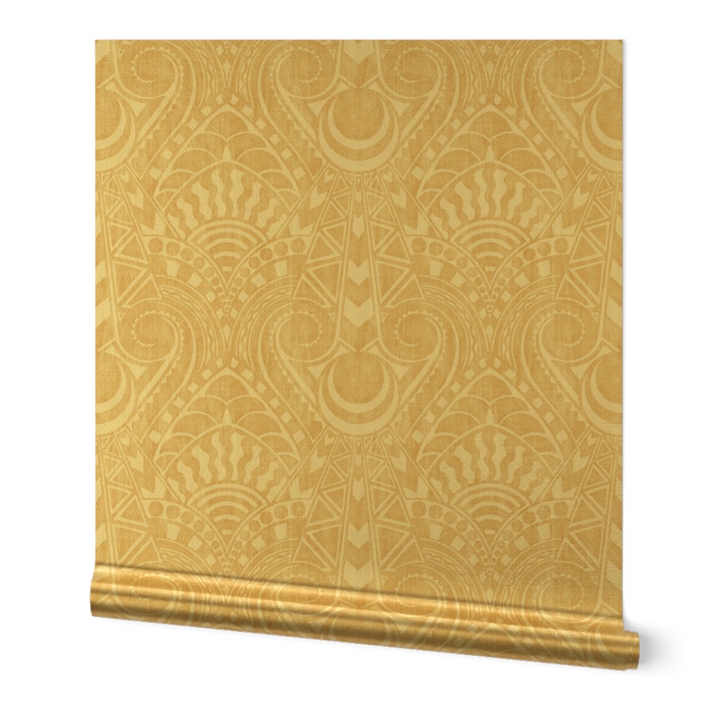 Deco Sunrise - 12" large - soft gold