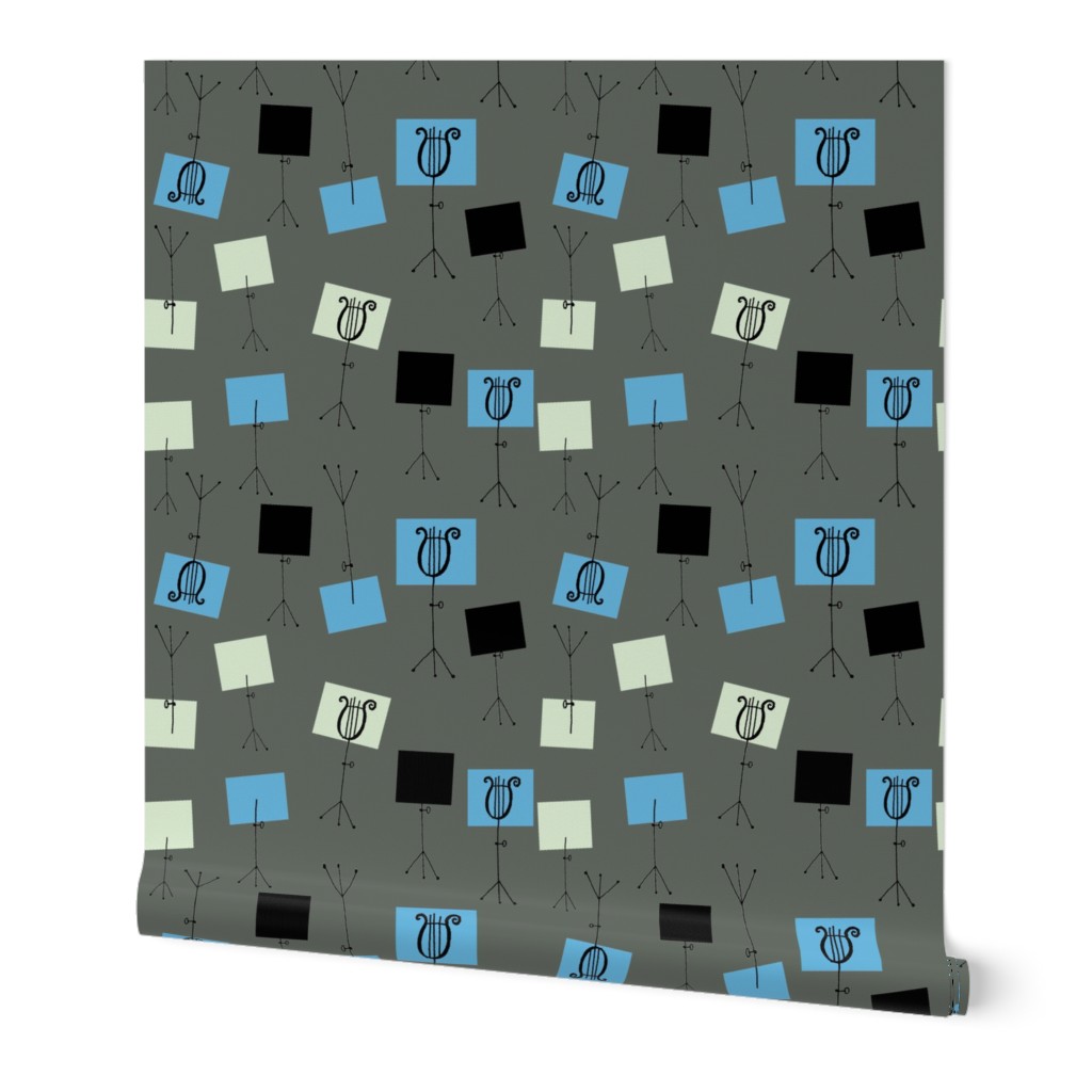 Music Stands - Charcoal/Soft Blue/Champagne