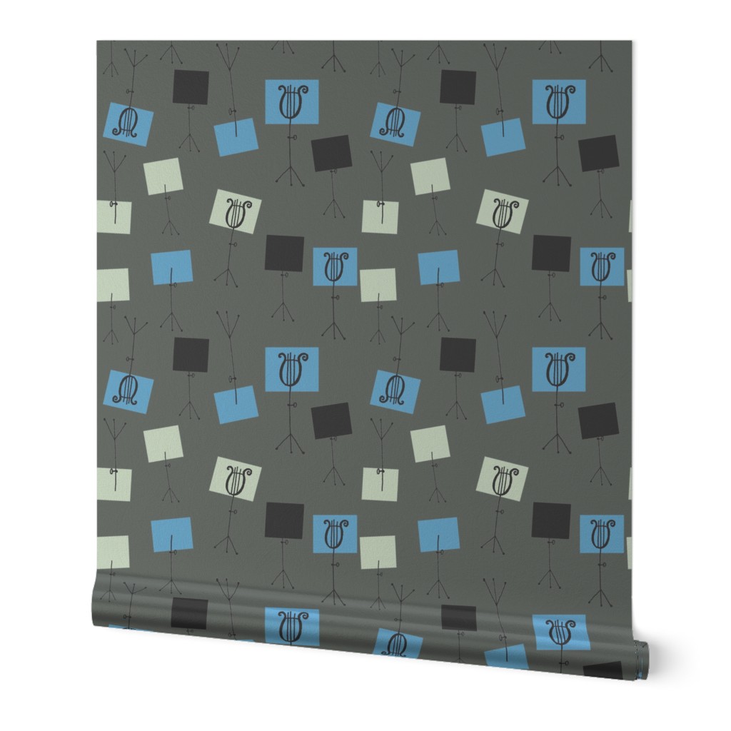 Music Stands - Charcoal/Soft Blue/Champagne