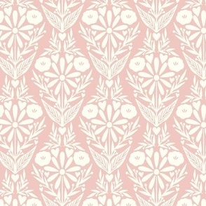 Sweet Valentine Symmetrical Floral art nouveau-soft pink