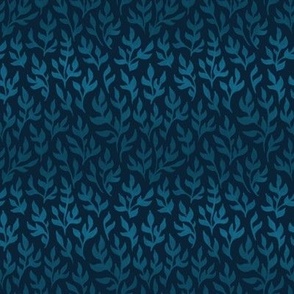 Little leaves, dark teal