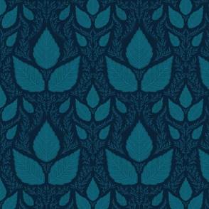 Berry Leaves, teal