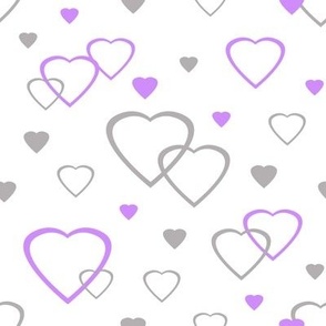 Purple Gray Hearts