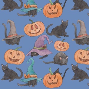 gatti neri di Halloween