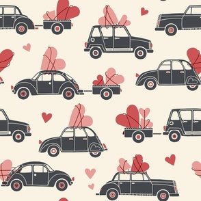 (L) Vintage love cars vanilla