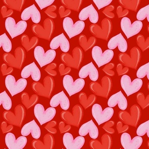 Cute Hearts Red