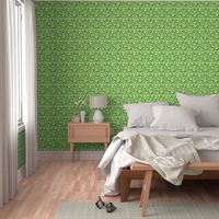 Fluffy Lamb Cute Wallpaper and Fabric bright green and white