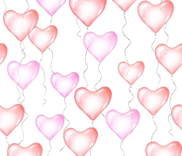 Flying heart shape balloons