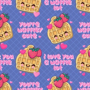You're Waffley Cute Kawaii Valentine's Day Apron 12 Inch Repeat